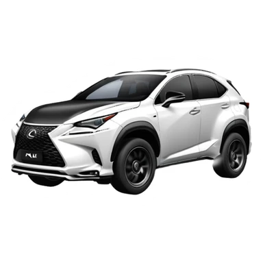 black lexus Nx doing a drift sticker