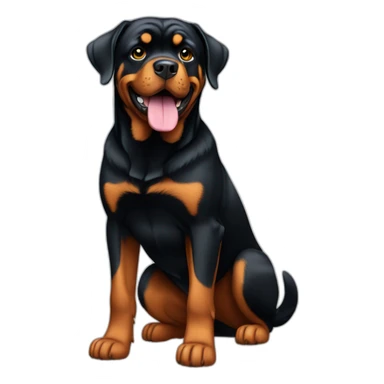 Rottweiler Dog Full Body sticker