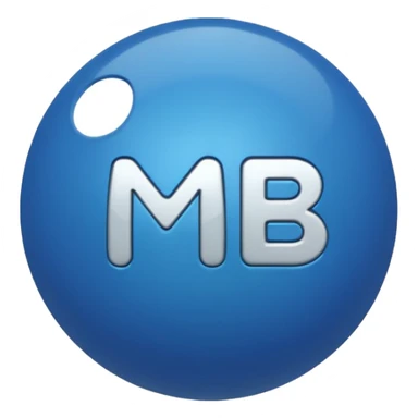 Blue ball (MB) written on it. sticker