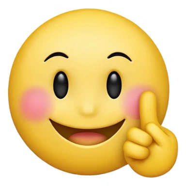 blushing smiley face emoji with a middle finger in the bottom right corner sticker