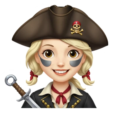 Lady Pirate With Coius sticker