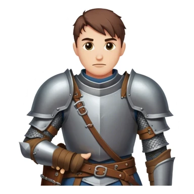 Medieval DnD themed male with armor waist sticker