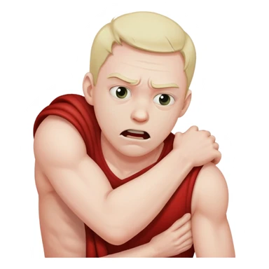 Guy strangling himself  sticker