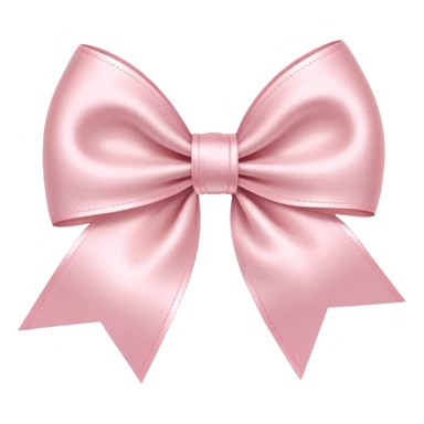 light pink ribbon bow sticker