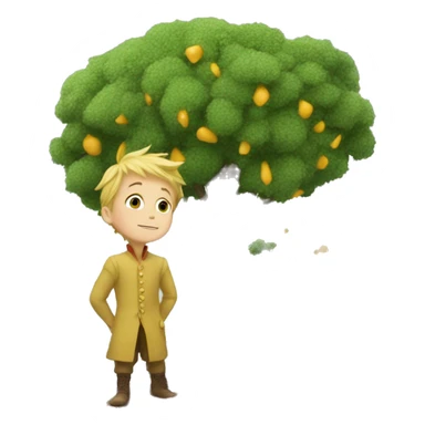 The little prince by the baobab tree sticker