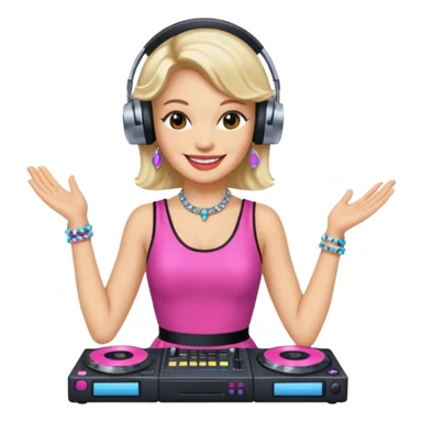 80'S CELEBRITY HORSE WITH DJ DRESS sticker