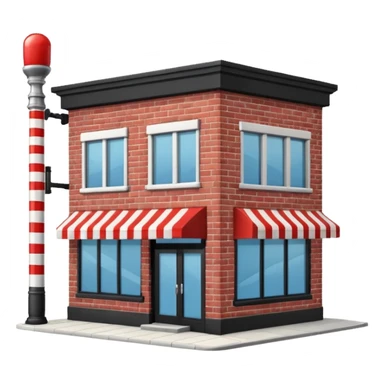 Barbershop building image sticker