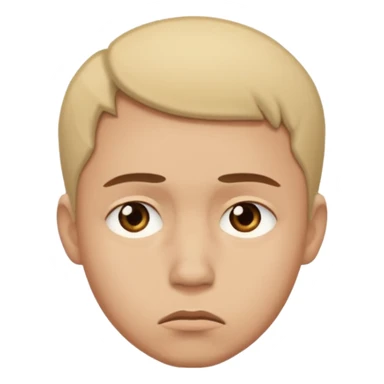 una persona mirándose con inseguridad, expresión triste y mirada hacia abajo sticker