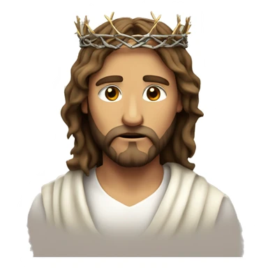 Jesus Christ wearing the crown of thorns sticker