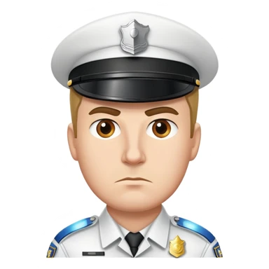 white policeman sticker