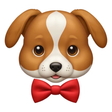 Dog with a bow tie sticker