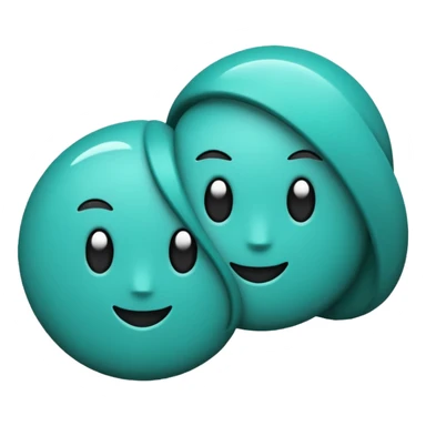 teal green with black, management logo transparent background sticker