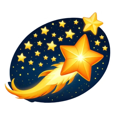 Meteor – Bright falling star with blazing tail sticker