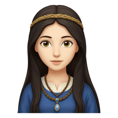 jewish women young ancient Judea, long hair modest sticker