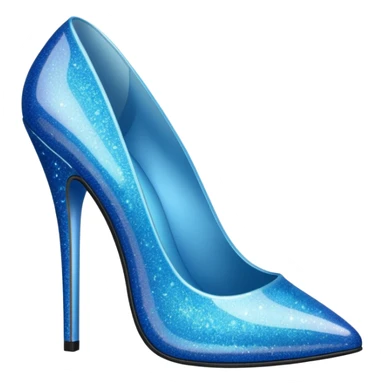Blue glitter heels sticker