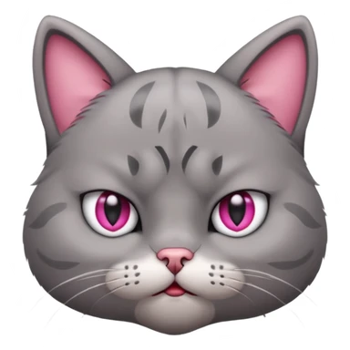 a  cute cat is sad and mad sticker