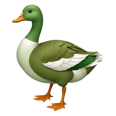 Make an emoji for a goose that's green (dominant colour #39C700). Use the existing goose emoji for inspiration. Show the whole body. Make the goose look like it's going somewhere

It has to be a goose that was dyed green, don't make it look like a duck please. sticker