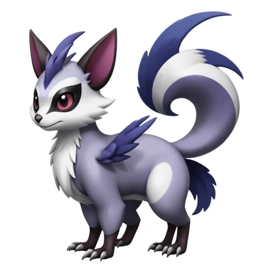 Shiny Dark Furret-Absol-Noibat-Noivern-Hybrid (Full body) sticker