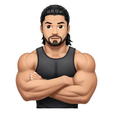 Roman Reigns WWE wrestler flexing muscles sticker