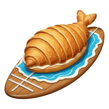 Croissant on the surfboard sticker