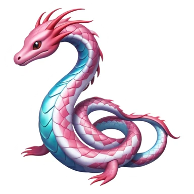 Ekans-Milotic-Dragonair-Fakémon-hybrid-creature (full body)  sticker