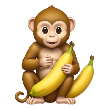 monkey with banana  sticker