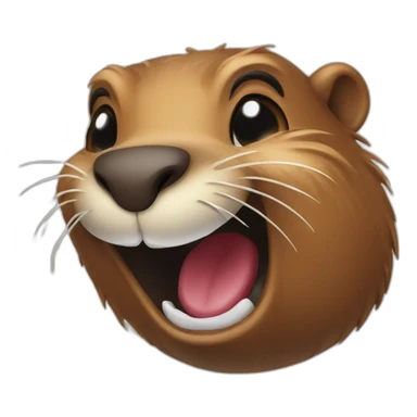 Beaver laughing sticker