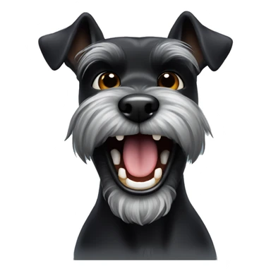 minature schnauzer black dog laughing evil sticker