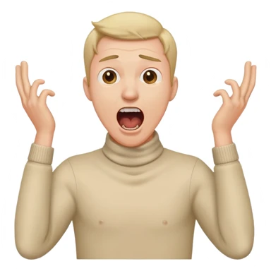 man holding his neck screaming  sticker