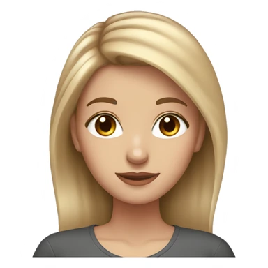 White girl with light brown hair and blonde highlights, brown eyes  sticker
