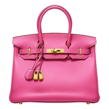 hermes birkin bright bubblegum pink bag gold hardware sticker