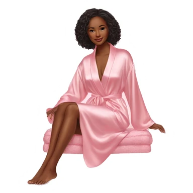 Light pink silk slippers and robe looks more glamorous and victoria secret type vibe sticker
