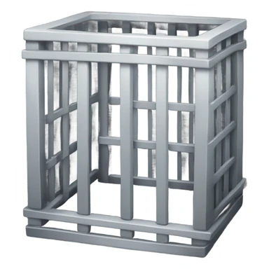 A simple cube jail cell with bars sticker
