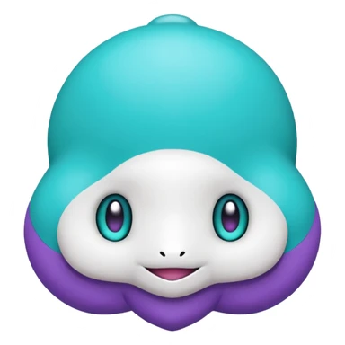 Rappidash pokemon white teal purple sticker