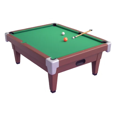 billiards pool table with cue ball and stick sticker