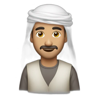 Arab man felling hurt sticker