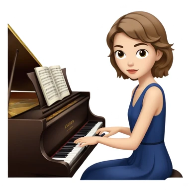 Arizona Muse playing the piano sticker