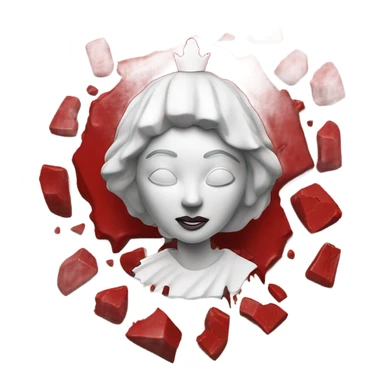 broken queen broken wax broken seal red crack broken circle broken sticker