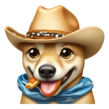 Fish that looks like a cowboy eating a hotdog  sticker