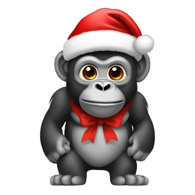 Gorilla Tag monkey with santa hat sticker