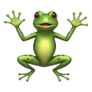frog startled jumping backward sticker