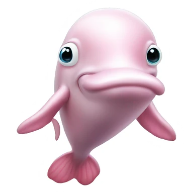 Pink beluga whale with eyelashes  sticker
