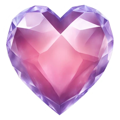 Crystal heart sticker