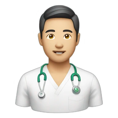 One asian man Manual therapist sticker