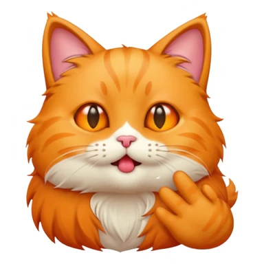 A cute cat emoji blowing a kiss with a little bite sticker