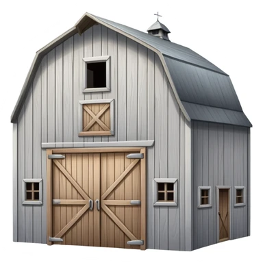 a light gray barn sticker