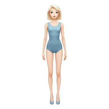 Tall slender woman with elongated arms and legs, sharp angular facial features with high cheekbones and defined jawline sticker