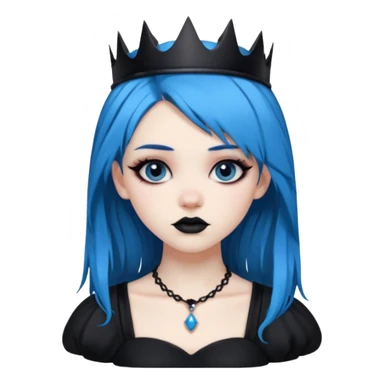 blue haired goth princes sticker