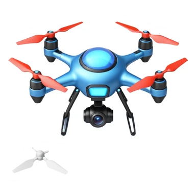 space explorer drone object icon, small futuristic drone with camera lens, glowing blue lights, sci-fi metal body, antenna details, 3D cartoon, mobile game icon style, centered, clean background, soft shadow, no text, no watermark
 
 sticker