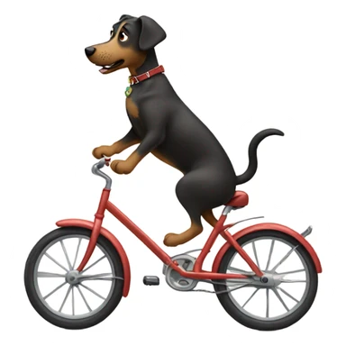 Dog riding a bike  sticker